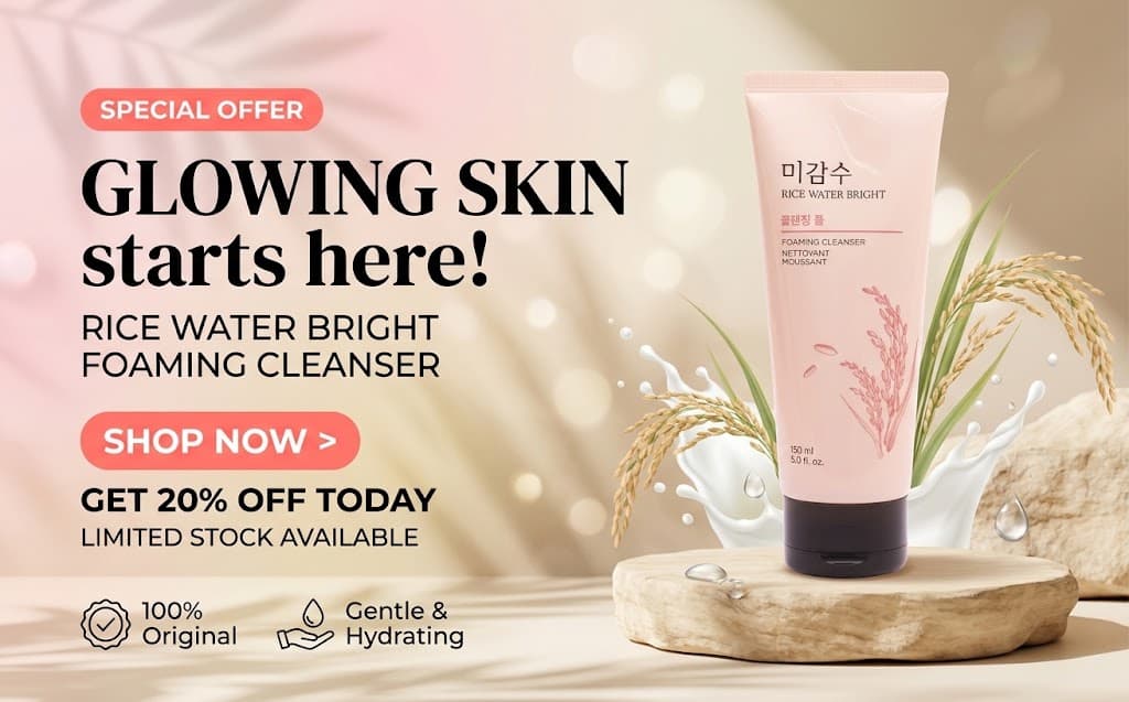 The Face Shop Rice Water Bright Foaming Cleanser (150 ML)